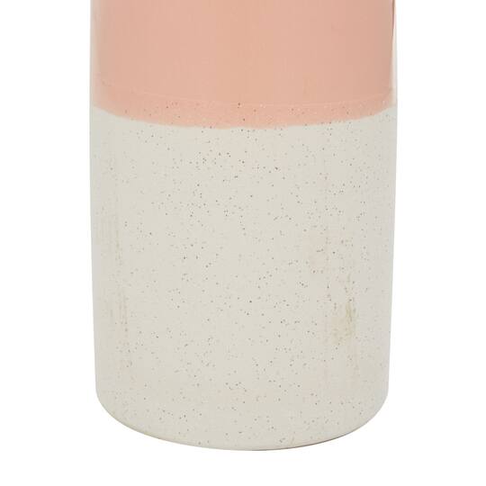 Pink Ceramic Modern Vase, 11" x 5" x 5"